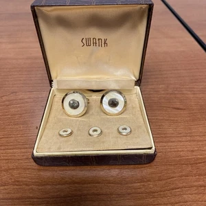 Vintage Manschettenknöpfe Swank goldfarben  - Bild 1 von 7