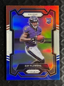 2023 Panini Prizm - Rookies Zay Flowers #307 Red White & Blue Prizm (RC) Ravens - Picture 1 of 4