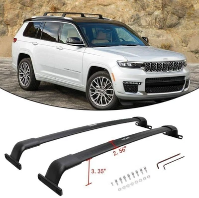 Cross Bars Fit for Jeep Grand Cherokee L 2021-2025 Roof Rail Rack Crossbars - Image 1 of 4
