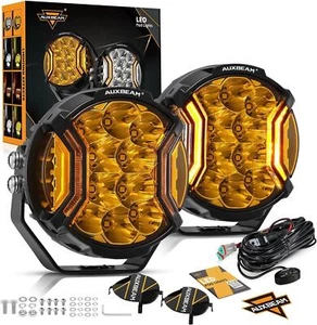 Auxbeam V-ULTRA Series 5 Inch 172W LED Side Shooter Amber Pod Lights Amber DRL - Bild 1 von 12