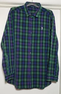 Herren William Murray Schottenkaro Druckknopfkragen Button Down Hemd Gr. XL grün - Bild 1 von 7