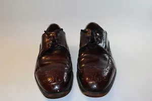 Scarpe eleganti Johnston & Murphy marroni in pelle brogue da uomo taglia 9,5 - Foto 1 di 8