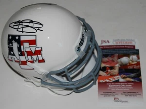 JOHNNY MANZIEL signed (TEXAS A&M) Stars & Stripes mini football helmet JSA COA - Picture 1 of 1