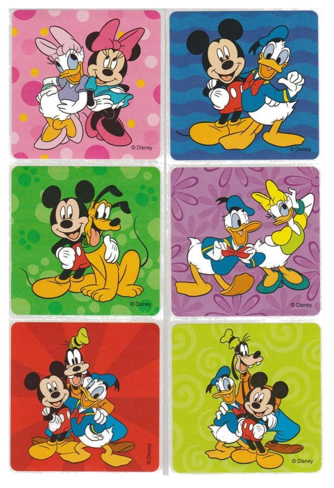 25 pegatinas surtidas de Mickey Mouse de amigos de Disney, 2,5" x 2,5" cada una, favoritos de fiesta Foto 1 de 1