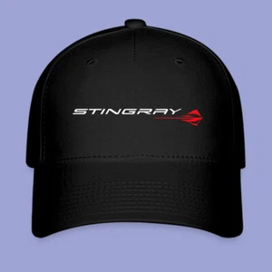 Corvette Stinger Racing Car Black Hat Baseball Cap Size S/M And L/XL - Picture 1 of 3