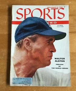 Revista Sports Illustrated 26 de septiembre de 1955 Walter Alston Brooklyn Dodgers - Imagen 1 de 2