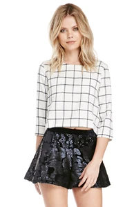 Neu mit Etikett J.O.A. Pailletten ausgestellt Flatter Mini Shorts Größe XS $ 60 Neu! - Bild 1 von 12