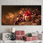 Canvas Wall Art Room Gift Picture Christmas Gift Box and Baubles 100x50