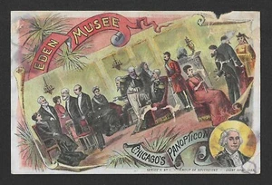 c1890's Eden Musee Trade Card - Wax Museum Chamber of Horrors, Washington, Grant - Picture 1 of 2
