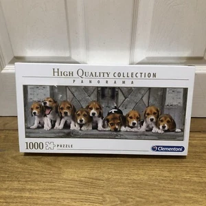 Clementoni Panorama 1000 Teile Puzzle Welpen Hund Beagle Neu! Versiegelt - Bild 1 von 6