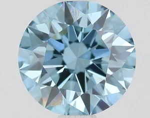 Round 1.02 Carat Fancy Vivid Blue VVS2 CVD IGI Loose Lab Grown Diamond - Picture 1 of 3
