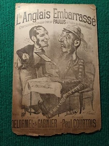 PARTITION MUSICALE - L'ANGLAIS EMBARASSÉ - PAULUS - PAUL COURTOIS - Picture 1 of 3