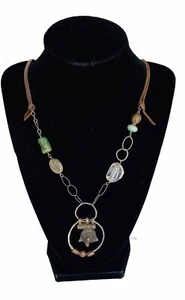 Vintage Sundance Katalog Sterlingsilber Kupfer Türkis Leder Halskette - Bild 1 von 21