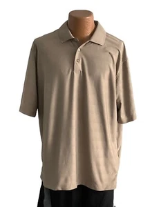 Pebble Beach Men's Brown Striped Short Sleeve Collared Golf Shirt Size XL - Picture 1 of 6