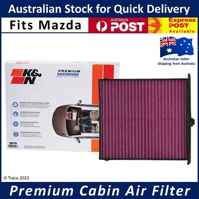 K&N Cabin Air Filter - Premium Protect for Mazda 3 / 6 / CX-5 - Replaces RCA275P - image 1 of 4