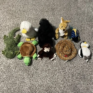 Webkinz Lil Kinz Lot Of 10 No Codes Plush Only Turtle Duck Penguin Monkeys Gecko - Picture 1 of 24