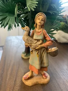 Fontanini Nativity Figure 5" Deborah Goose Girl 1983 No Box No Card - Picture 1 of 3