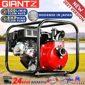 Giantz 8hp High Pressure Flow Petrol Water Fire Fighter Transfer Pump Irrigation - Picture 1 of 12