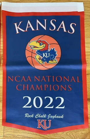 2022 Kansas Jayhawks Basketball NCAA National Champions Banner/Flag Cover