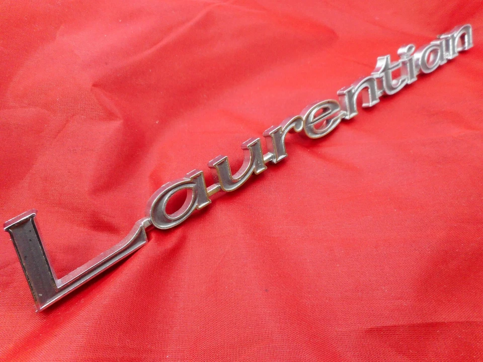 NOS 1969  Canadian Pontiac Laurentian emblem nameplate badge OEM GM script  - Image 1 of 4