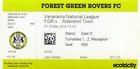 Ticket - Forest Green Rovers v Aldershot Town 25.03.16
