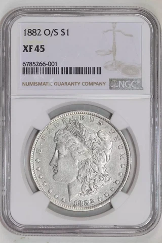 1882-O/S MORGAN DOLLAR NGC XF45 Cover