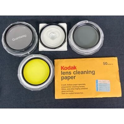 Vintage Quantaray Camera Filters 58mm 62mm Bundle with Cleaning Paper Kit 90s - Image 1 of 4