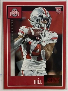 2020 Panini Score #433 KJ Hill Red Parallel Rookie RC Ohio State Buckeyes - Picture 1 of 2