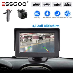 ESSGOO Funk Kabellos Rückfahrkamera + 4.3 Zoll LCD Monitor Screen KFZ Nachtsicht - Bild 1 von 13
