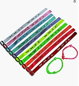 20 plus 2 WWJD Bracelets - What Would Jesus Do Woven Wristbands per Pack - Relig - Picture 1 of 2