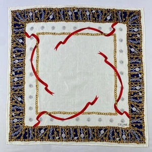 Vintage Celine Handkerchief Neckerchief Bandana Pocket Square - Picture 1 of 5