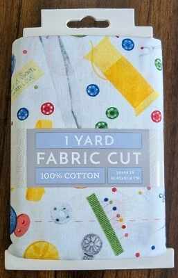 全新 (1) 码预切“缝纫配件”面料。 100%纯棉 — 第 1/2 张图片