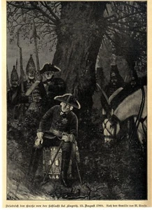 Friedrich d.Große vor der Schlacht bei Liegnitz 1760 Grafik von M.Weese c.1906 - Picture 1 of 1