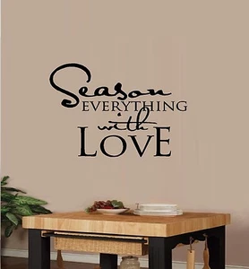 Season Everything With Love - Kitchen, Words & Phrases, Wall Decals - Picture 1 of 2