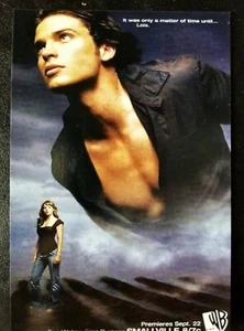 SMALLVILLE Cartolina Stampa Promozionale Mini Poster Superman Tom Welling Super Rara CC - Foto 1 di 2