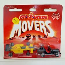 Majorette Movers 318 Jeep Racing Car Die Cast Made in France Black Yellow 4x4