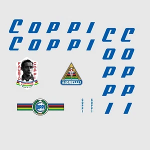 Calcomanías de bicicleta Coppi - Transferencias - Pegatinas azules - Años 70 - N.o 2 - Imagen 1 de 1