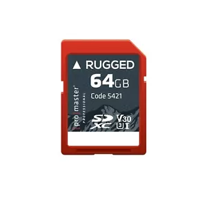 ProMaster 64GB SDXC RUGGED Memory Card 660X UHS-1 U3 V30 #5421 - Picture 1 of 1