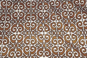 1 1/2 yd Hacci Knit Fabric Stylized Scroll Beige Apparel Bfab - Picture 1 of 3