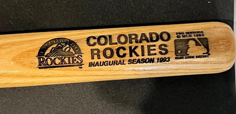 Colorado Rockies Wood 18" Mini Baseball Bat Inaugural Season 1993 MLB Cover