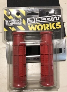 ATV MX SCOTT WORKS Red  GRIPS NEW WORKS COMPOUND 🔥292 Brand New - Picture 1 of 3