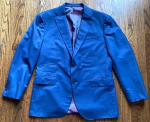 Sid Mashburn Wool Blazer Mens Size 42R Blue Jacket Coat Made In Italy Flaws - Picture 1 of 15