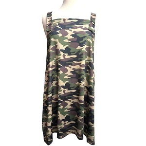 Army Camouflage Jumper Dress Stretch Romper Lightweight Short Womens 2XL - Picture 1 of 5