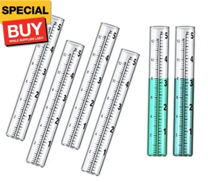Rain Gauge, 6 Packs of 5" Capacity Rain Gauge Plastic Replacement Tubes for Yard - Picture 1 of 6