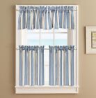 Ropes Naval / Nautical Window Curtain Tier Pair in Blue (no valance)  [4271]