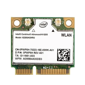 62205ANHMW Mini PCI-e Wireless Karte Dual Band WiFi Gaming Video Advanced - N 6205 - Bild 1 von 6