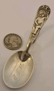 Antique CUPID by Watson Sterling Silver Baby Youth Spoon Figural Cherub c.1899 - Picture 1 of 10