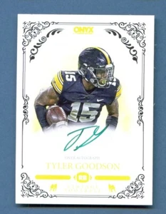 Autógrafo Onyx Vintage 2022 tinta verde/50 Tyler Goodson Packers Iowa Hawkeyes - Imagen 1 de 2