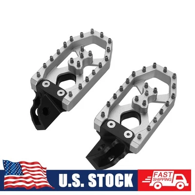 CNC Enlarged FootRest Wide Fat Foot Pegs Pedals For Suzuki RM 85 DR-Z250 DR-Z125 Foto 1 de 4