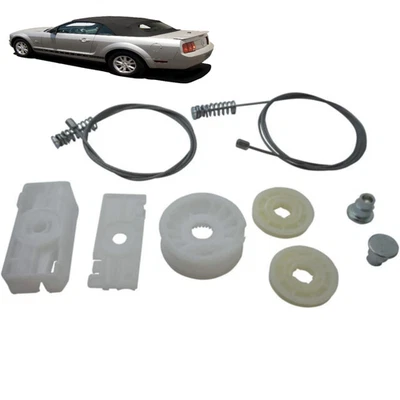 Ford Mustang Rear Quarter Window Regulator Repair Kit w/rollers Fits 2005-2014 - Image 1 of 4